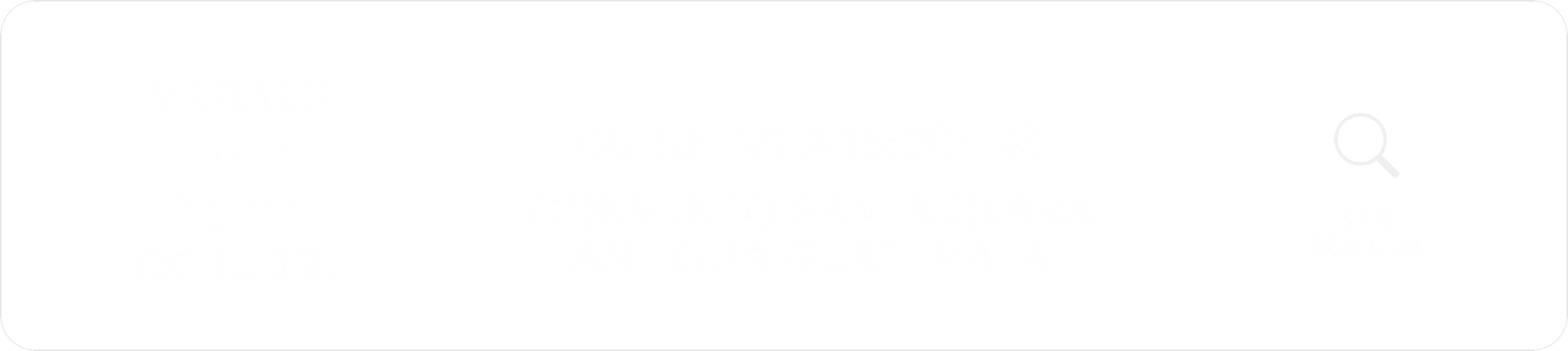 Agenda resumida — 3 de octubre (Click para ver detalles)
